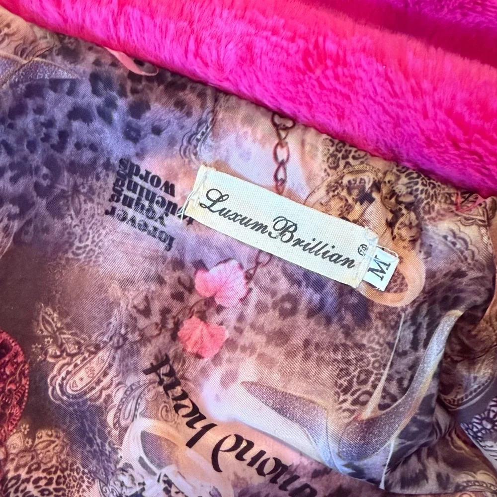 Hot Pink Faux Fur Coat - Women - Picture 3 of 3